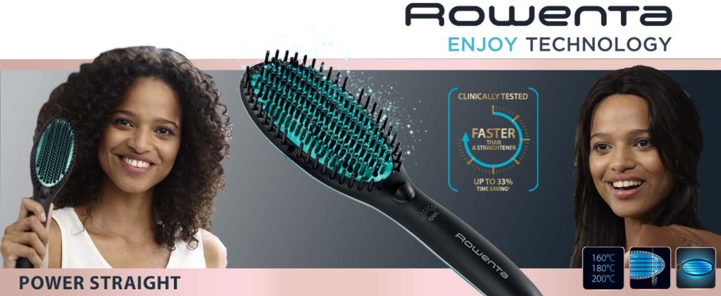 Resalta la belleza de tu cabello con el cepillo alisador Rowenta