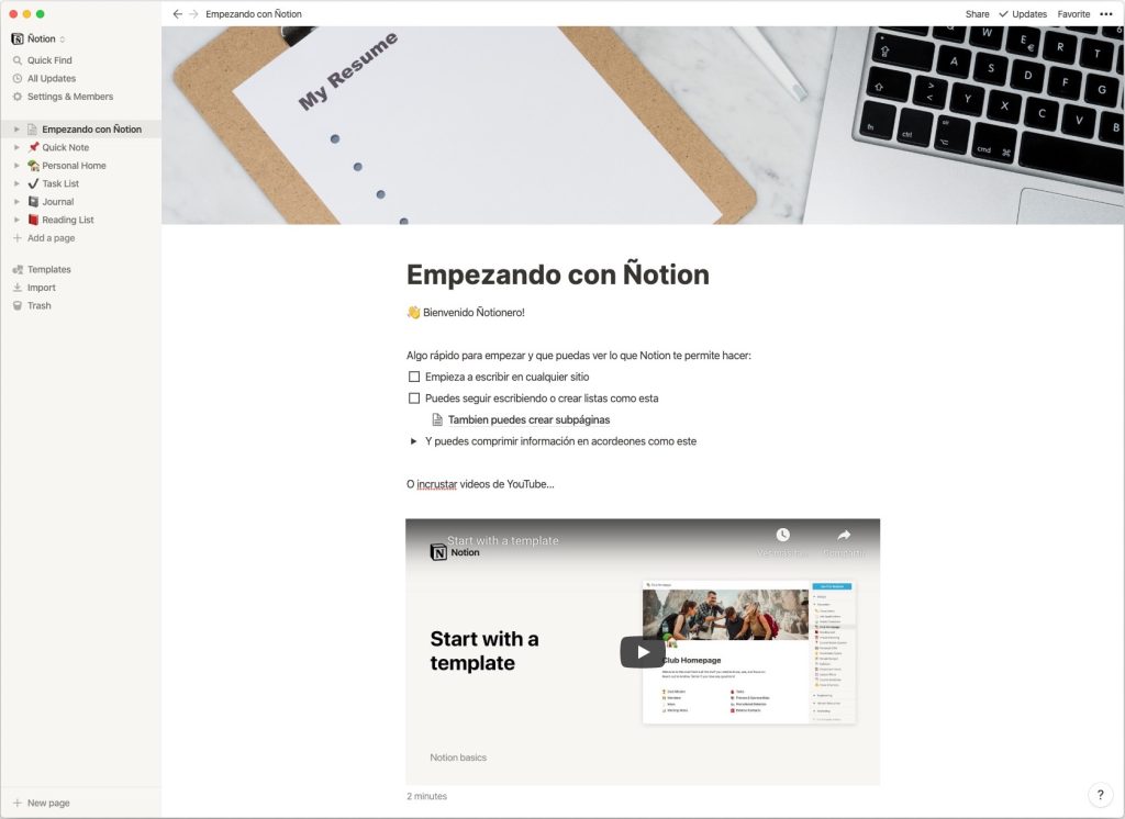 Mejora tu productividad con las plantillas Notion en español plantillas Notion en español