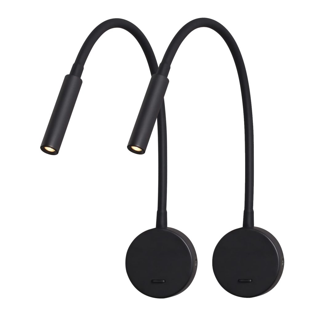 DAWALIGHT Lámpara de Lectura de Pared 2 piezas: Ilumina tu espacio con estilo y comodidad lámpara de lectura de pared