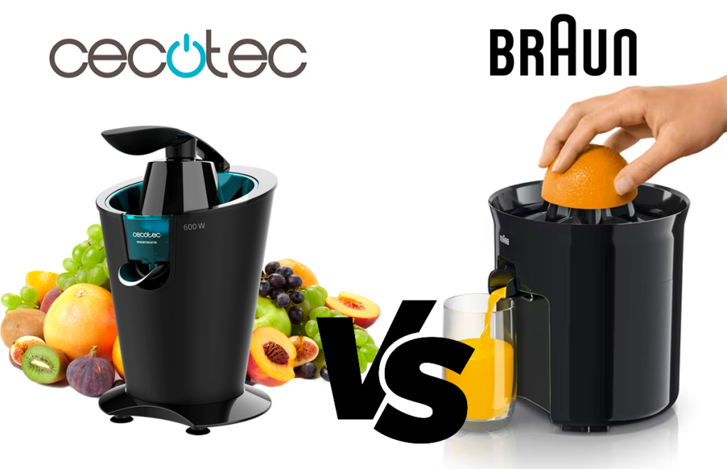Exprimidor Cecotec vs Exprimidor Braun. Te ayudamos a decidir cuál es el más adecuado para ti Cecotec Vs Braun