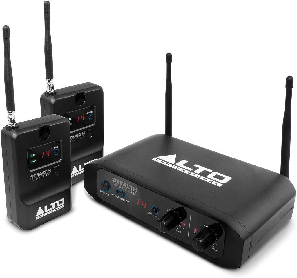 ALTO Professional Stealth Wireless - Sistema inalámbrico estéreo para altavoces amplificados con 1 transmisor y 2 receptores