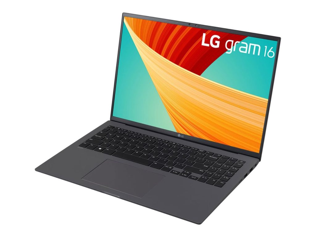 LG Gram 16Z90R-G.AD79B - Ordenador Portátil Ultraligero, 16 pulgadas, 1.1kg, WQXGA 16:10 IPS, Intel CORE i7 13ª gen, 32GB RAM, 1TB SSD NVMe, Windows 11 Home, Teclado Español, Color Gris