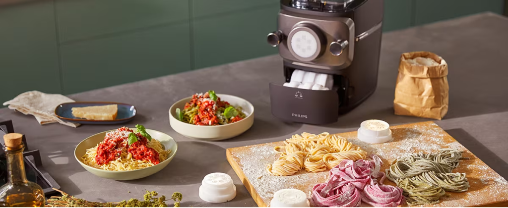 Cómo hacer pasta fresca y casera en menos de 10 minutos con la máquina para hacer pasta 7000 series Philips Máquina pasta Philips