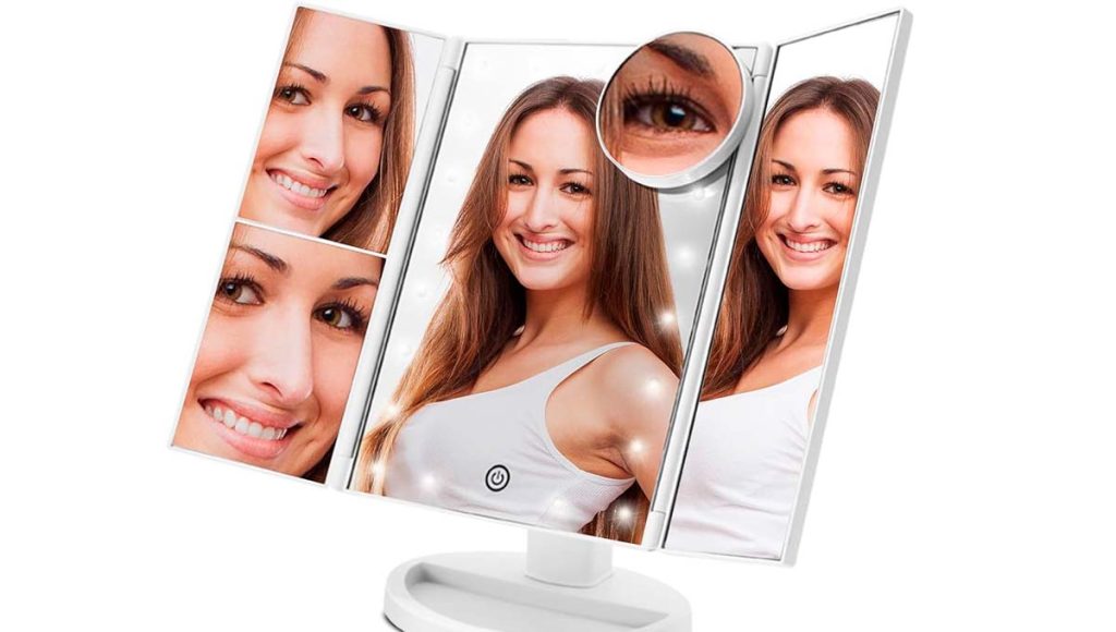 PORTENTUM Espejo de Maquillaje con luz